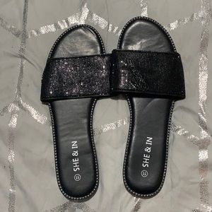 Rhinestone Flat Slides